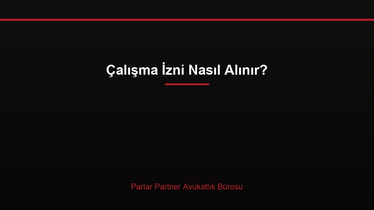 Çalışma İzni Nasıl Alınır?