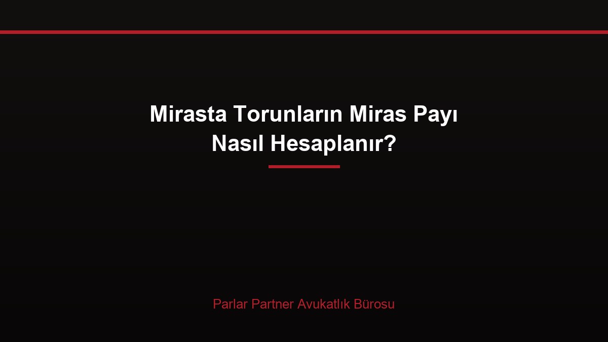 Mirasta Torunların Miras Payı Nasıl Hesaplanır?