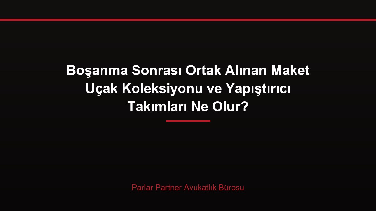Boşanma Sonrası Ortak Alınan Maket Uçak Koleksiyonu ve Yapıştırıcı Takımları Ne Olur?