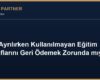 İşten Ayrılırken Kullanılmayan Eğitim Masraflarını Geri Ödemek Zorunda mıyım?