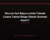 Oturum İzni Başvurumda Yüksek Lisans Tezimi Belge Olarak Sunmalı mıyım?