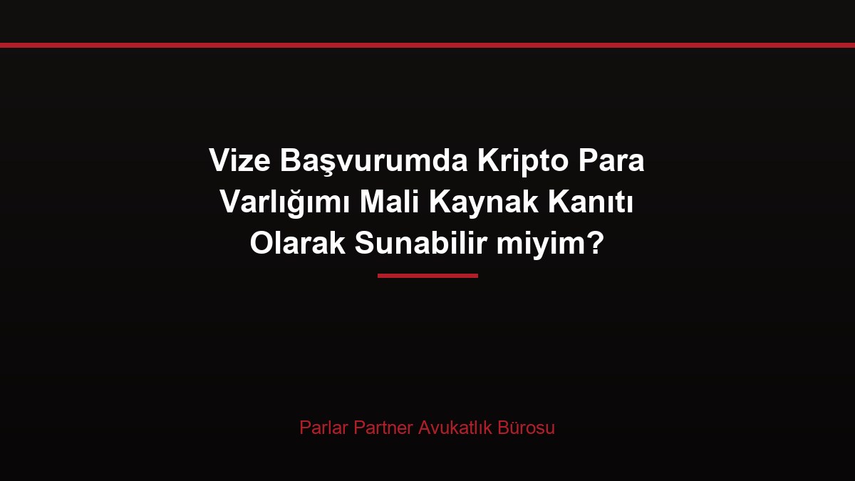 Vize Başvurumda Kripto Para Varlığımı Mali Kaynak Kanıtı Olarak Sunabilir miyim?