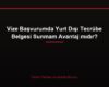 Vize Başvurumda Yurt Dışı Tecrübe Belgesi Sunmam Avantaj mıdır?