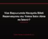 Vize Başvurumda Havayolu Bileti Rezervasyonu mu Yoksa Satın Alma mı İstenir?