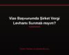 Vize Başvurumda Şirket Vergi Levhamı Sunmalı mıyım?