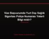 Vize Başvurumda Yurt Dışı Sağlık Sigortası Poliçe Numarası Yeterli Bilgi midir?
